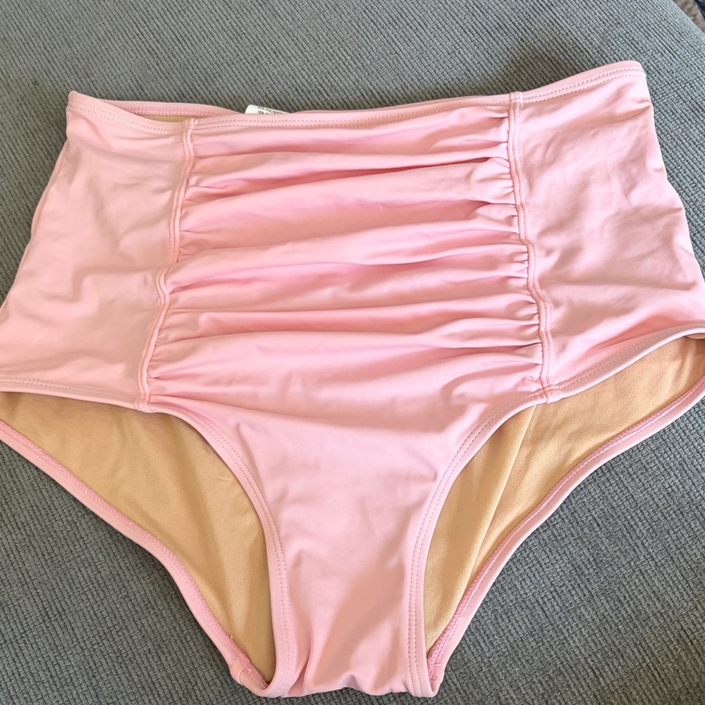Kortni Jeane Pink High-Waisted Bikini Bottom
